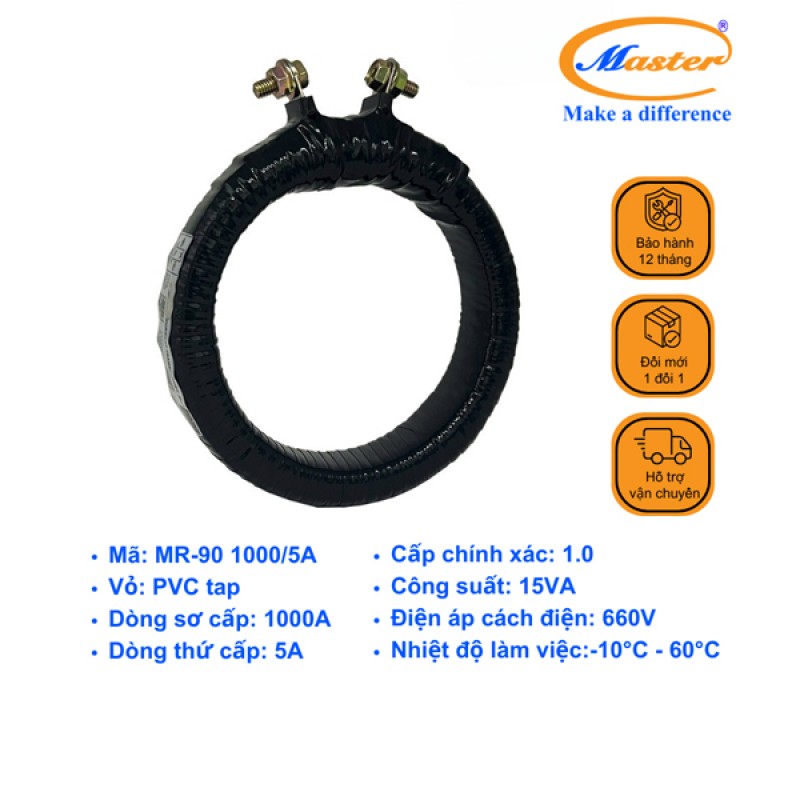 Biến Dòng Băng Quấn MR-90 1000/5A CL1.0 15VA