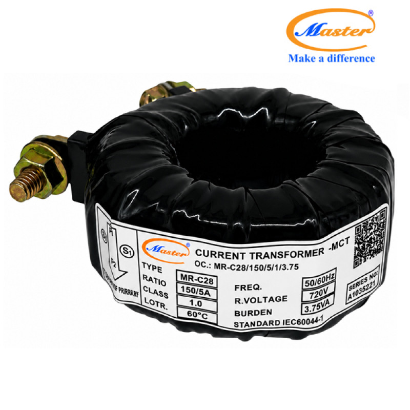 Biến Dòng Đo Lường Băng Quấn MR-C28 150/5A CL1.0 3.75VA Master