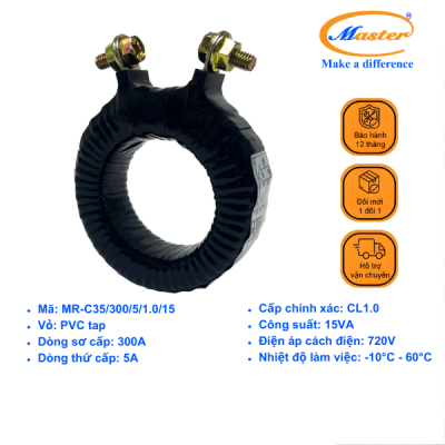 Biến Dòng Băng Quấn MR-C35 300/5A CL1.0 15VA Master
