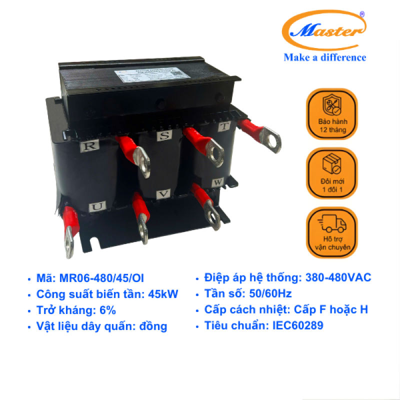 Cuộn Kháng Ngõ Ra Biến Tần MR06-480/45/OI MASTER