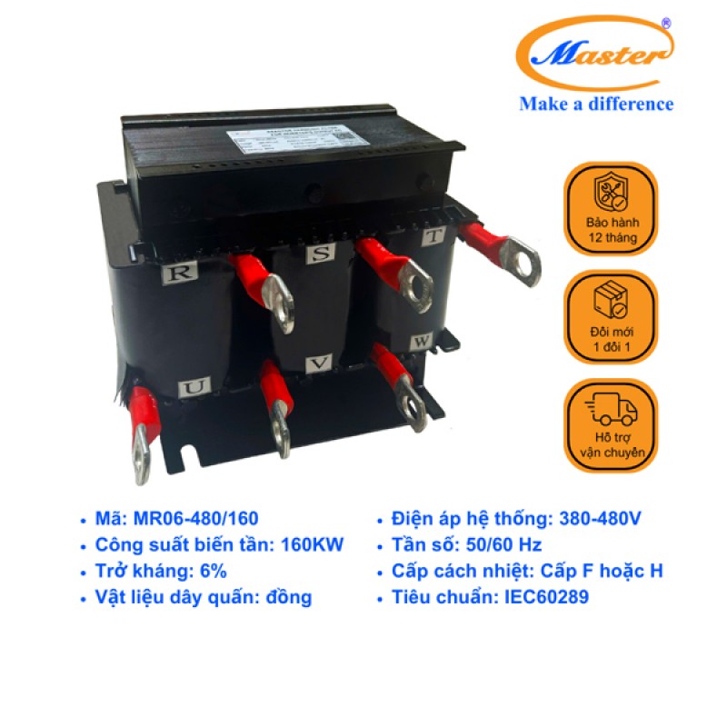 Cuộn Kháng Lọc Sóng Hài Ngõ Vào Biến Tần MR06-480/160