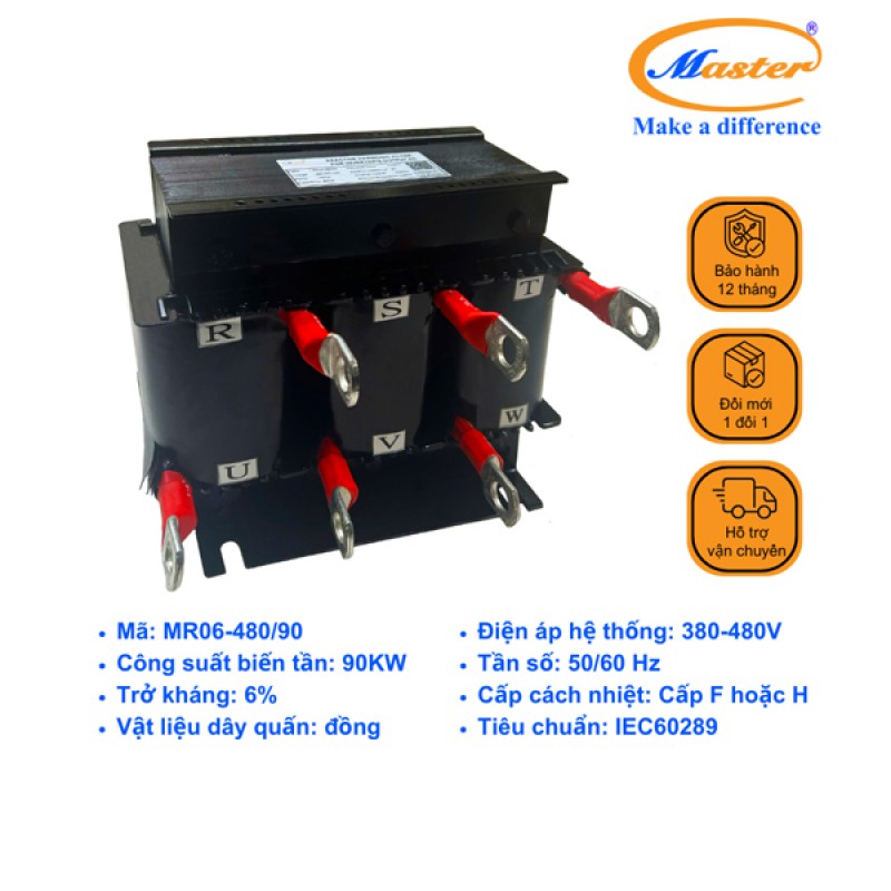 Cuộn Kháng Lọc Sóng Hài Ngõ Vào Biến Tần MR06-480/90