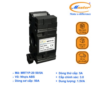 Biến Dòng Đo Lường 1 Pha MRT1P-20 50/5A CL3.0 1.5VA