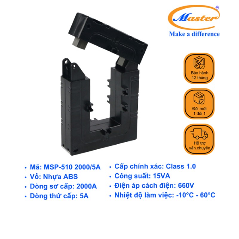 Biến Dòng Hở MSP-510 2000/5A Master