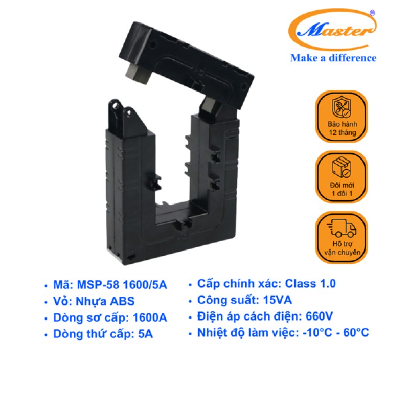 Biến Dòng Hở MSP-58 1600/5A Master