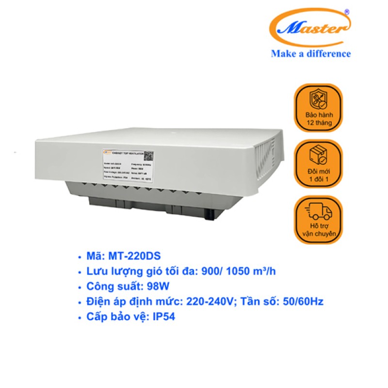 Quạt Hút Gắn Mái Tủ Điện MT-220DS