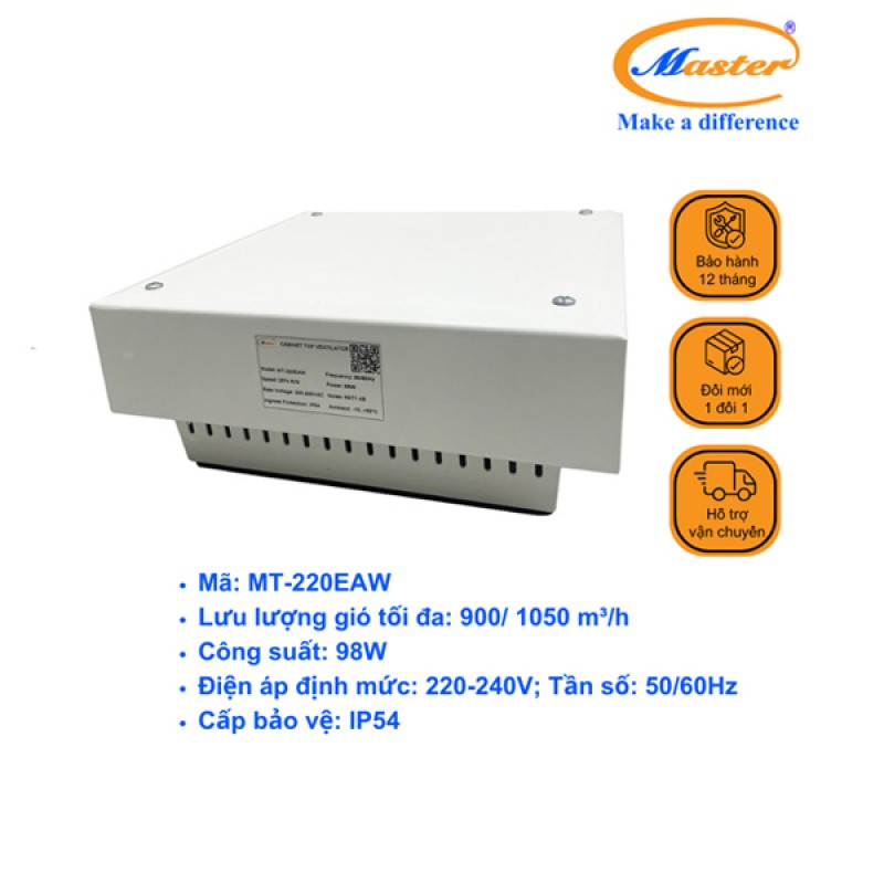 Quạt Hút Gắn Mái Tủ Điện MT-220EAW