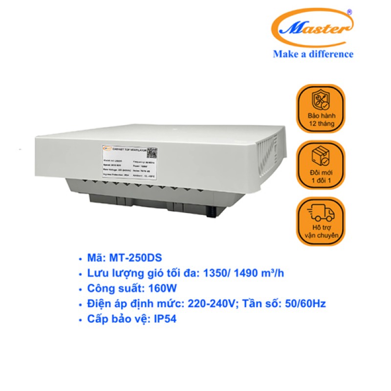 Quạt Hút Gắn Mái Tủ Điện MT-250DS