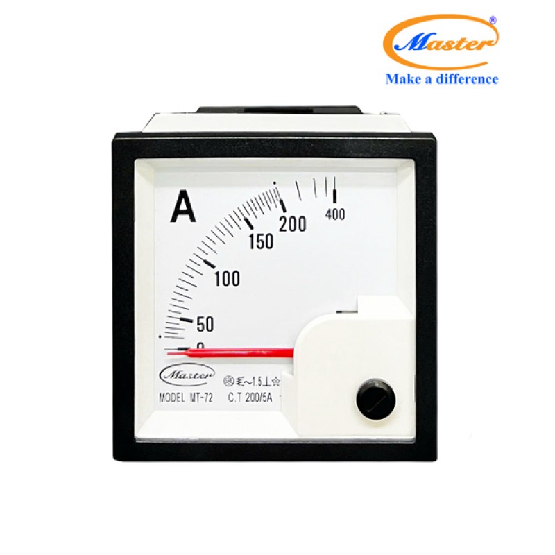 Đồng Hồ Đo Ampe MT-72 200/5A CL1.5 Master