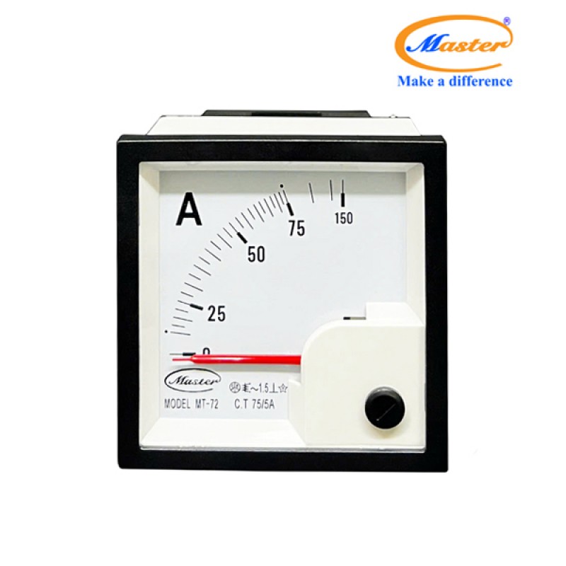 Đồng Hồ Đo Ampe MT-72 75/5A CL1.5 Master