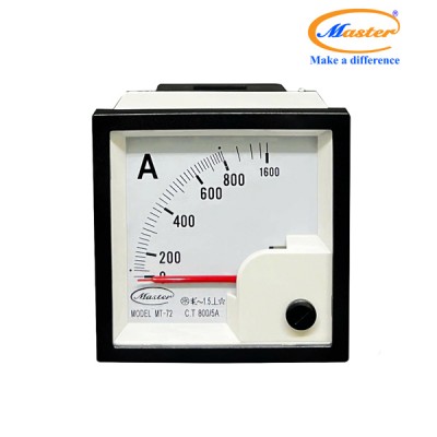 Đồng Hồ Đo Ampe MT-72 800/5A CL1.5 Master