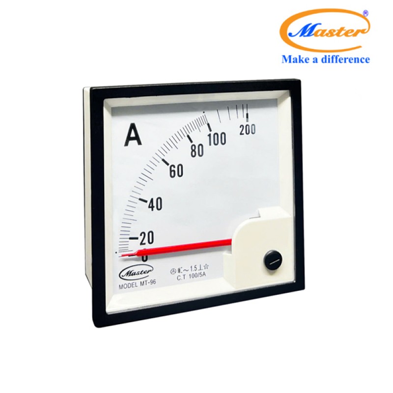 Đồng Hồ Đo Ampe MT-96 100/5A CL1.5 Master