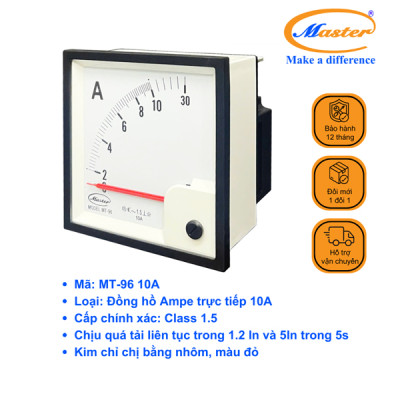 Đồng Hồ Đo Ampe Trực Tiếp MT-96 10A Master