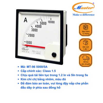 Đồng Hồ Đo Ampe MT-96 5000/5A CL1.5 Master