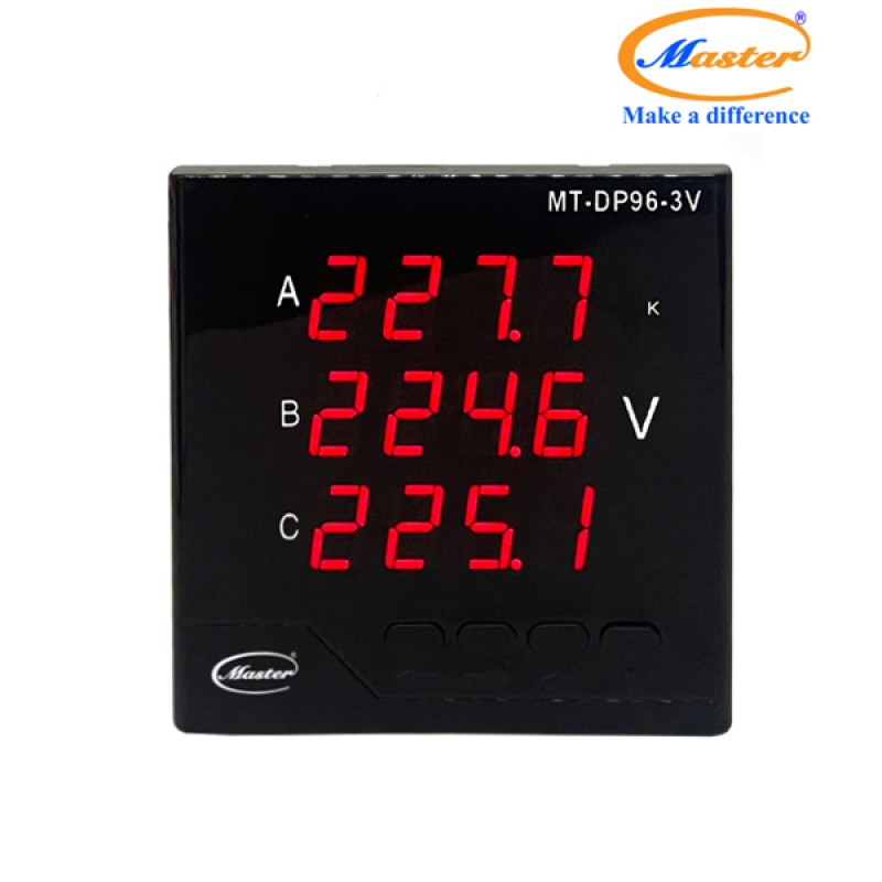 Đồng Hồ Đo Điện Áp 3 Pha MT-DP96-3V Master