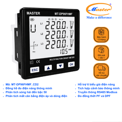 Đồng Hồ Đo Điện Năng Thông Minh MT-DPFHMF_CD2 Master
