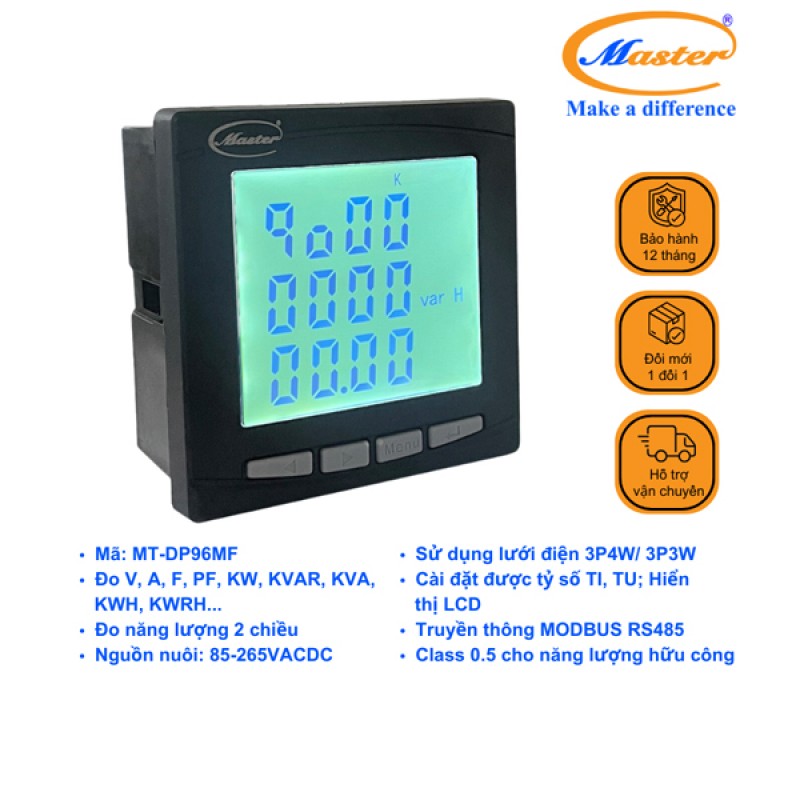 Đồng hồ kỹ thuật số MT-DP96MF Master