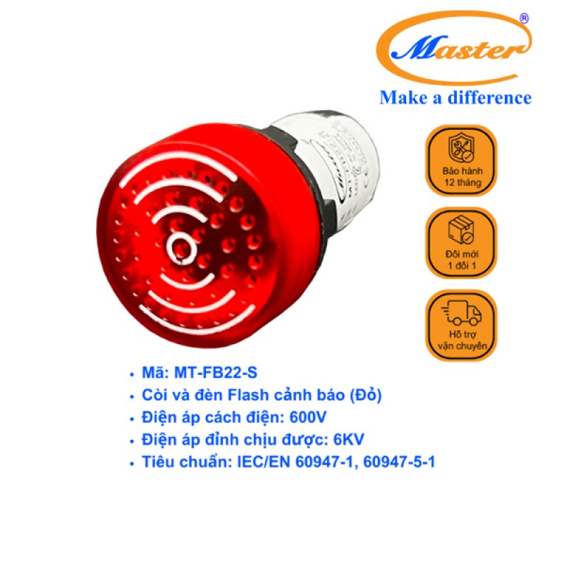 Còi Và Đèn Flash Cảnh Báo Master