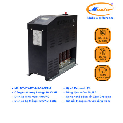 Tụ Bù Thông Minh Master 3P 30KVAR 440VAC - Tích Hợp Cuộn Kháng 7%