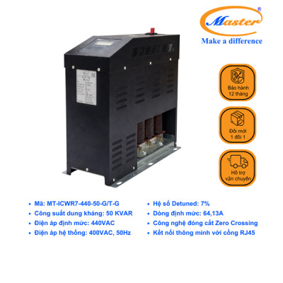 Tụ Bù Thông Minh Master 3P 50KVAR 440VAC - Tích Hợp Cuộn Kháng 7%