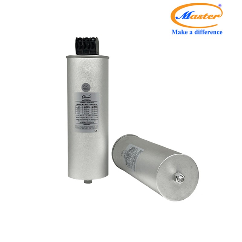 Tụ Bù Chống Cháy Nổ Master Tròn Loại Khô 3P 25KVAR 440VAC
