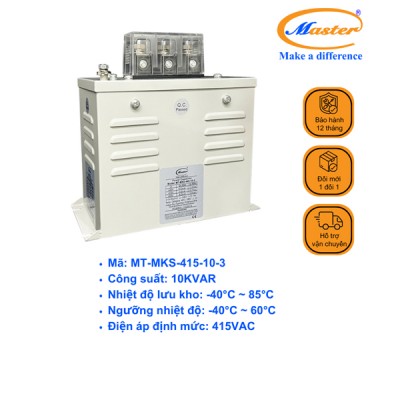 Tụ Bù Chống Cháy Nổ Master Vuông Loại Khô 3P 10KVAR 415VAC