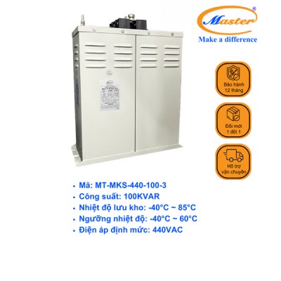 Tụ Bù Chống Cháy Nổ Master Vuông Loại Khô 3P 100KVAR 440VAC