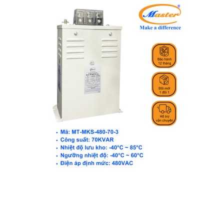 Tụ Bù Chống Cháy Nổ Master Vuông Loại Khô 3P 70KVAR 480VAC
