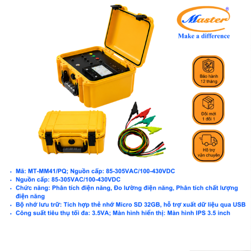 Đồng Hồ Quản Lý Và Giám Sát Chất Lượng Điện Năng MT-MM41/PQ Master