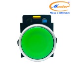 Nút Nhấn ON Màu Xanh Lá Master - Viền Mạ Bạc