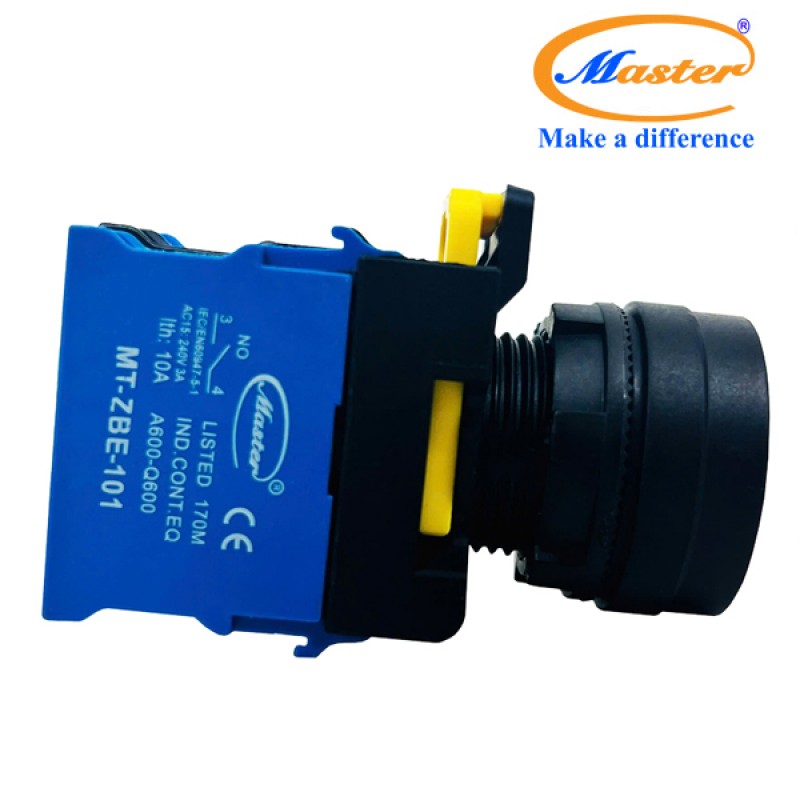 Nút Nhấn ON Có Đèn Màu Xanh Lá Master - Loại Tự Giữ