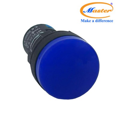 Đèn Báo Pha Xanh Dương Master - Đầu Vòm Phản Quang
