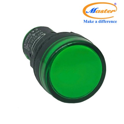 Đèn Báo Pha Xanh Lá Master - Đầu Phẳng