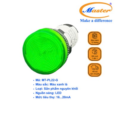 Đèn báo led xanh lá Master