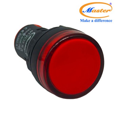 Đèn Báo Pha Đỏ Master - Đầu Phẳng