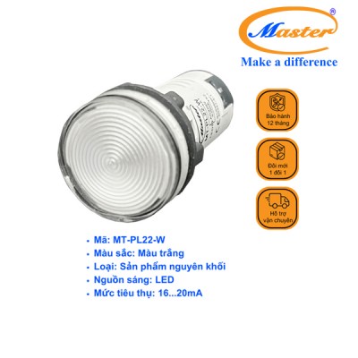 Đèn báo led trắng Master