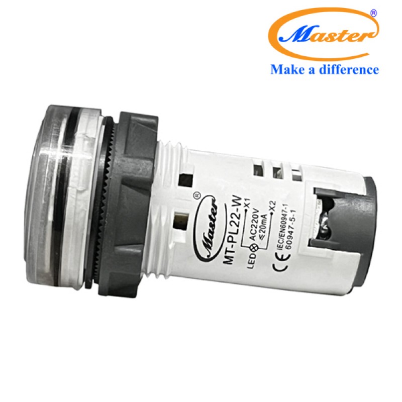 Đèn báo led trắng Master
