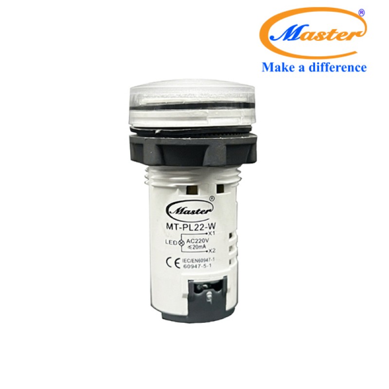 Đèn báo led trắng Master