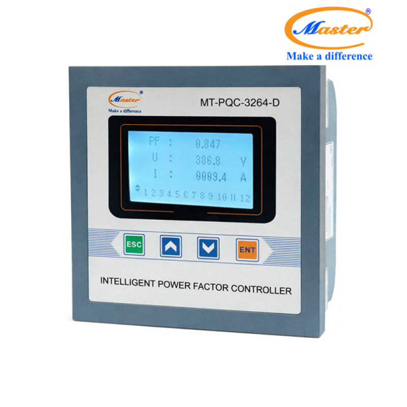 Bộ Điều Khiển Tụ Bù Thông Minh Master MT-PQC-3264-D – Dùng Cho Tụ Bù Đấu Tam Giác, 64 Cấp