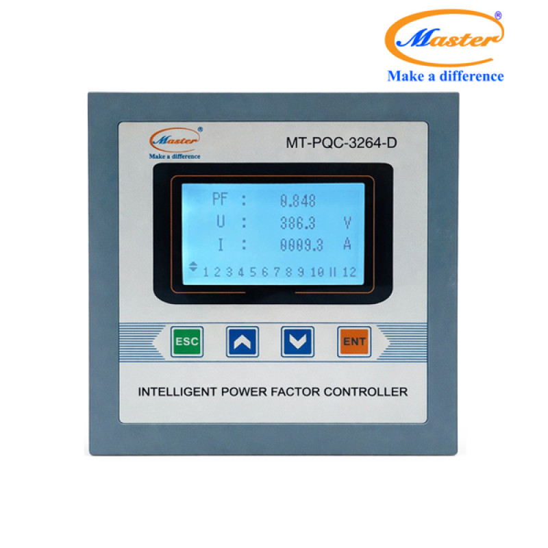 Bộ Điều Khiển Tụ Bù Thông Minh Master MT-PQC-3264-D – Dùng Cho Tụ Bù Đấu Tam Giác, 64 Cấp