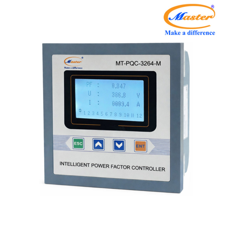 Bộ Điều Khiển Tụ Bù Thông Minh Master MT-PQC-3264-M – Điều Khiển Hỗn Hợp Sao - Tam Giác, 64 Cấp