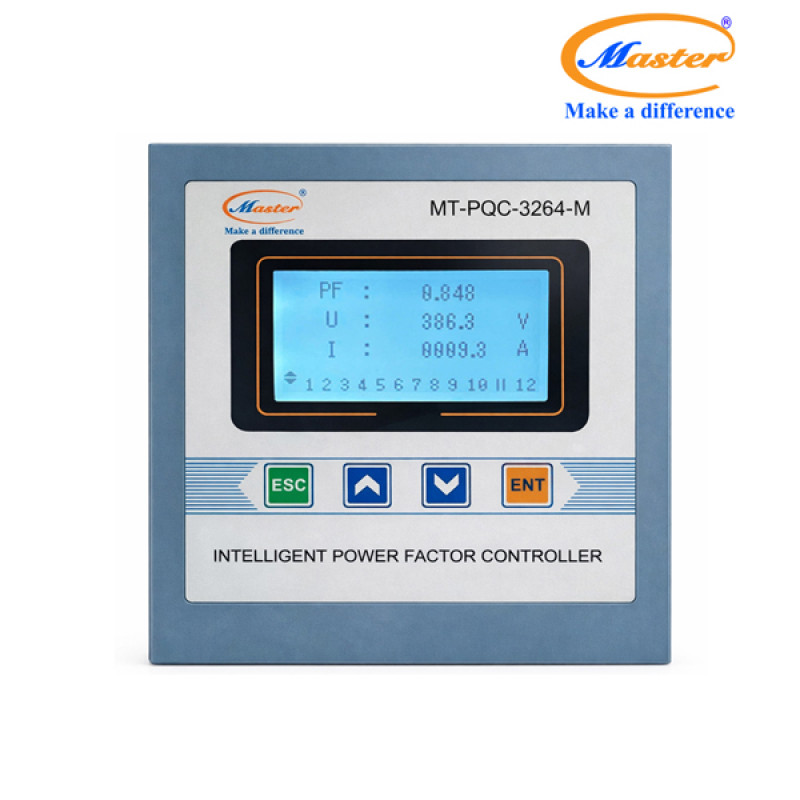 Bộ Điều Khiển Tụ Bù Thông Minh Master MT-PQC-3264-M – Điều Khiển Hỗn Hợp Sao - Tam Giác, 64 Cấp