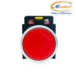 Nút Nhấn OFF Màu Đỏ Master - Viền Mạ Bạc