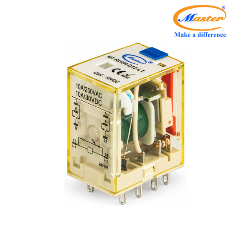 Relay Trung Gian 8 Chân 12VDC MT-RU2H-D12-LT Master