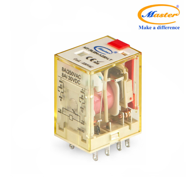Relay Trung Gian 8 Chân MT-RU2N-A220-LT Master