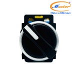 Công Tắc Xoay 2 Vị Trí Master - Viền Mạ Bạc
