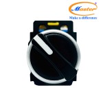 Công Tắc Xoay 3 Vị Trí Master - Viền Mạ Bạc
