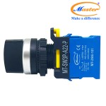 Công Tắc Xoay 3 Vị Trí Master - Viền Mạ Bạc