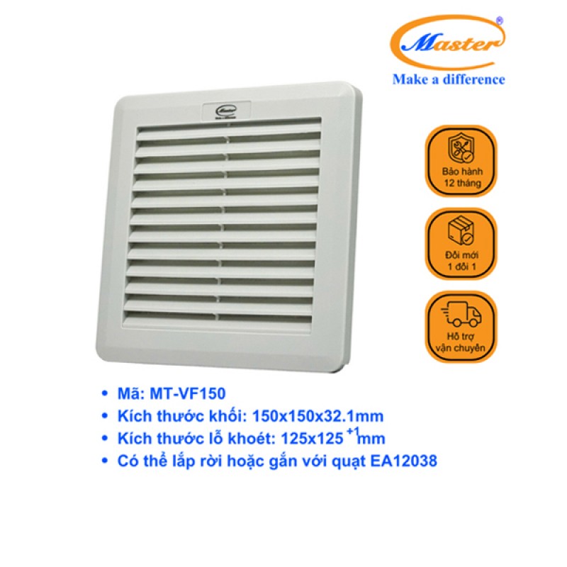 Miệng Gió Có Lọc Bụi Có Gioăng Kín Nước MT-VF150