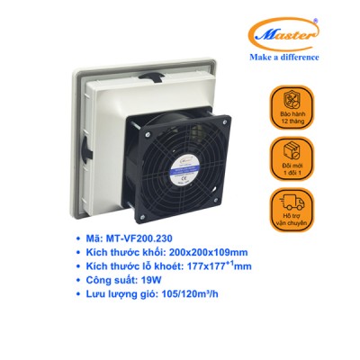 Quạt Hút Kèm Miệng Gió Có Gioăng Kín Nước MT-VF200.230